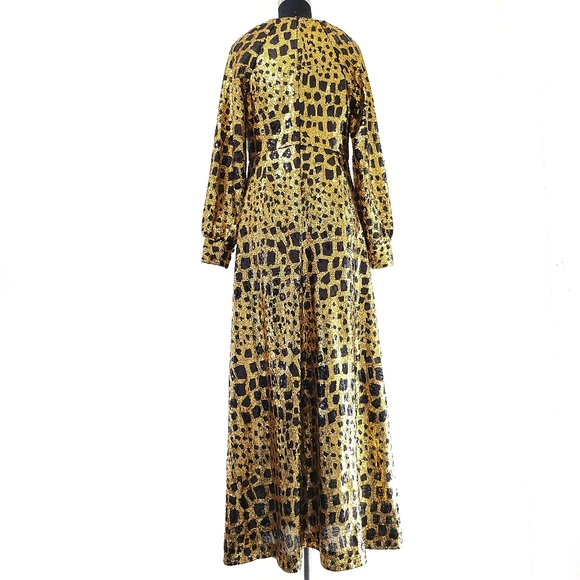 Antik Batik x Free People Sequin Cut Out Girrafe Print Maxi Dress - Picture 14 of 16